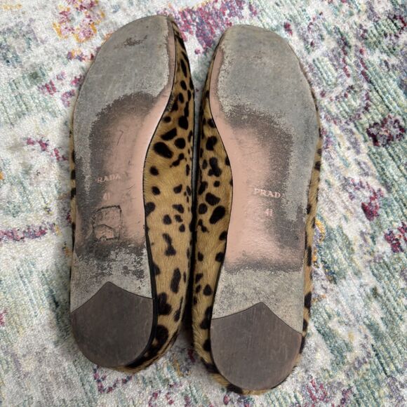 Prada Pony Leopard Flats - Picture 4 of 13